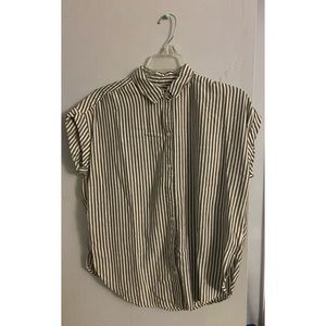 short sleeve striped button down